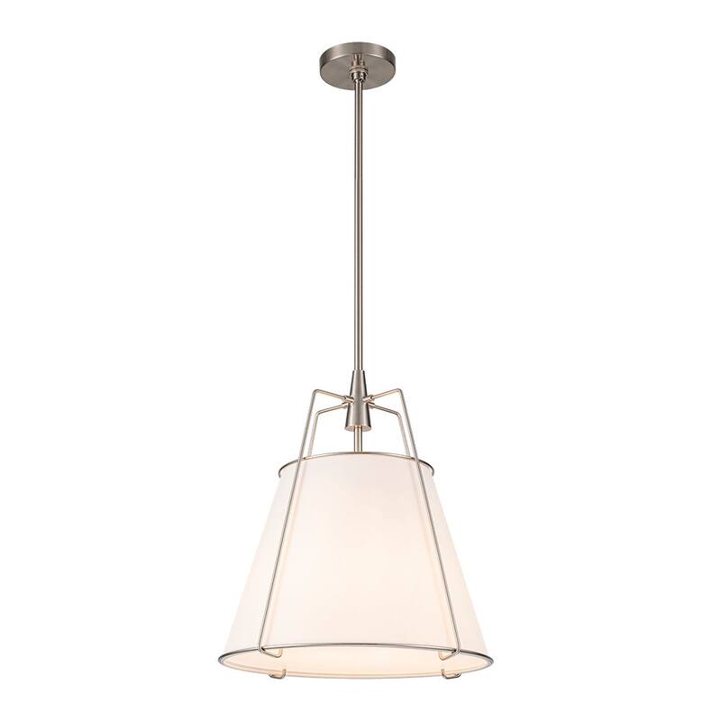 Mid Century 4-Light Conical Fabric Shade Lantern Pendant Ambient Light