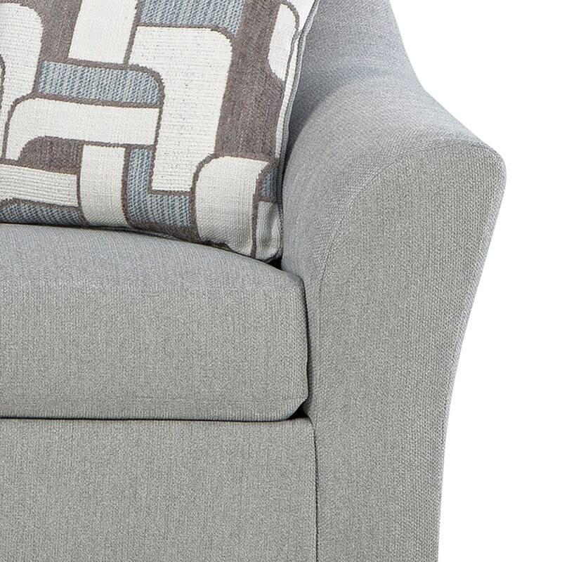 Roundhill Furniture Elaris Contemporary Flared Arm Loveseat with Soft Chenille Upholstery, Taupe - N/A