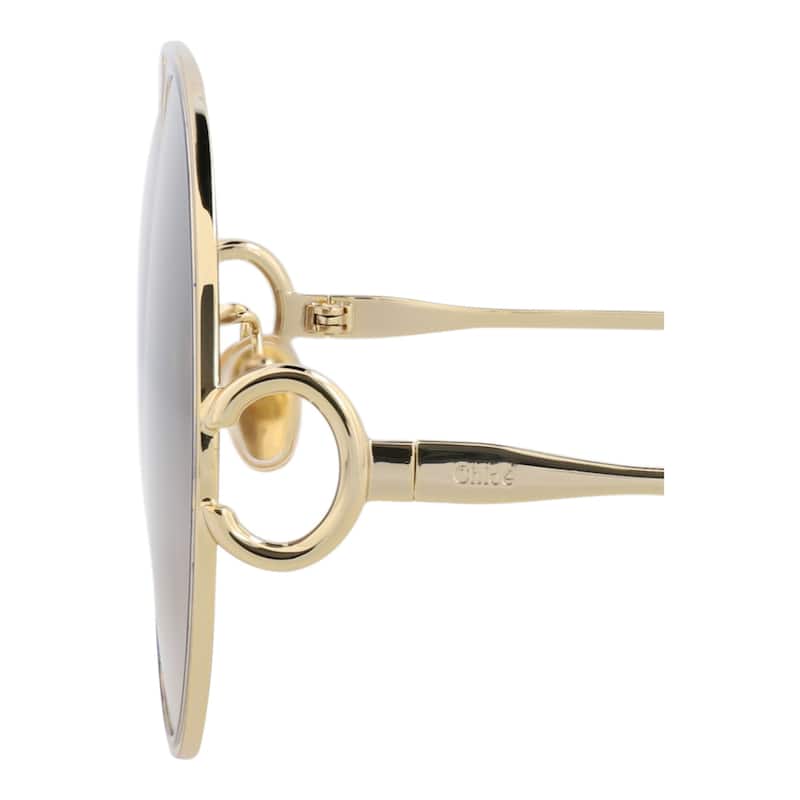 Chloé Aviator-Frame Metal Sunglasses