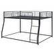 preview thumbnail 6 of 7, Full XL over Queen Size Metal Floor Bunk Bed with Sloping Stairs