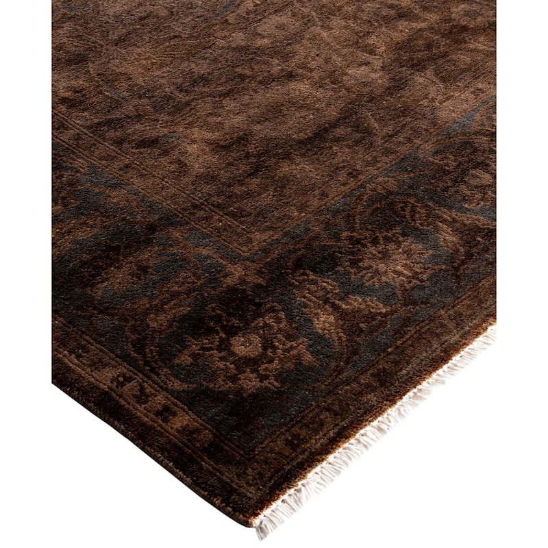 Overdyed One-of-a-Kind Hand-Knotted Area Rug - Brown - 4' 2" x 6' 1"