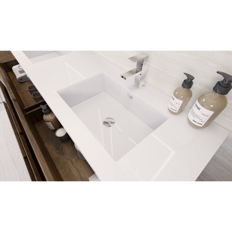 Aron 72'' Freestanding Vanity with Double Reinforced Acrylic Sink