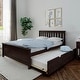 preview thumbnail 5 of 62, Max and Lily Slat Headboard Full Bed with Trundle Espresso