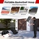 preview thumbnail 9 of 7, Basketball Hoop with Height Adjustable for Kids with Shatterproof Backboard - 36" x 106"