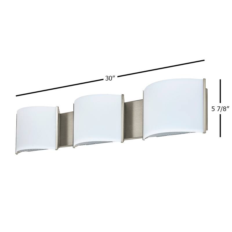 LED Light Bathroom vanity lighting in Brushed Nickel