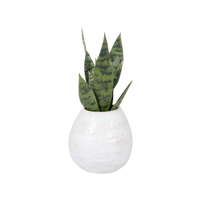 Sagebrook Home Ceramic Ivory Round Textured Round Vase