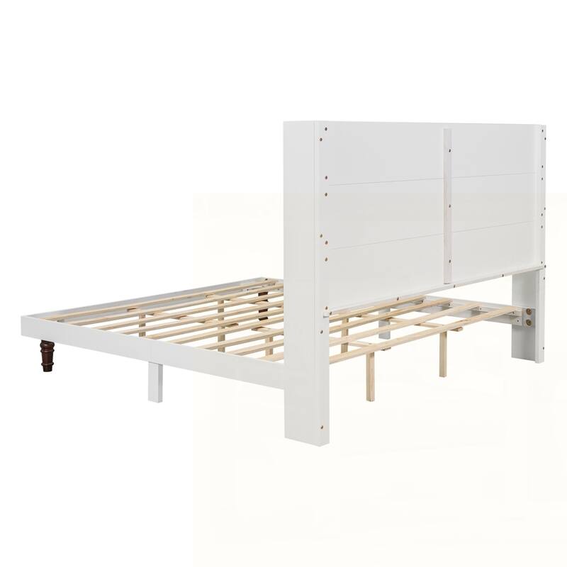 54 "High Headboard Wood Platform Bed Frame