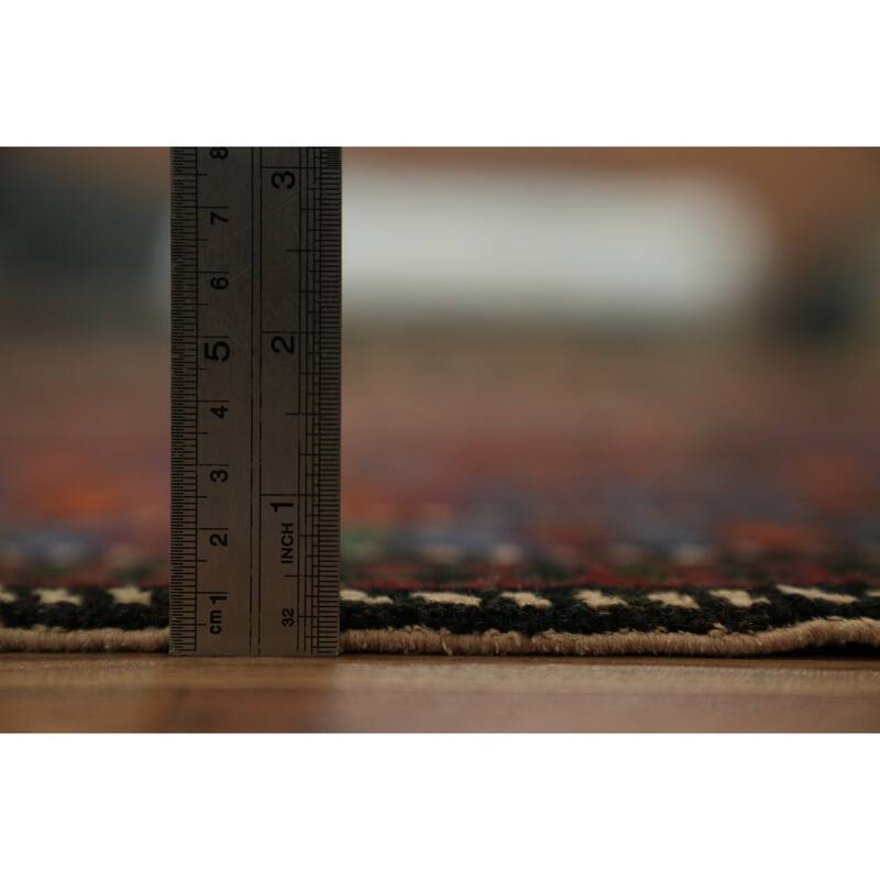 Hand Knotted Oriental 100% Wool Carpet Traditional Tribal Red Kazak Area Rug - 9' 9'' X 5' 2''