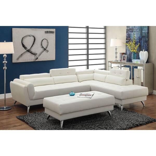 Shop 2 Pc Sectional Sofa With Ottoman Overstock 31772034
