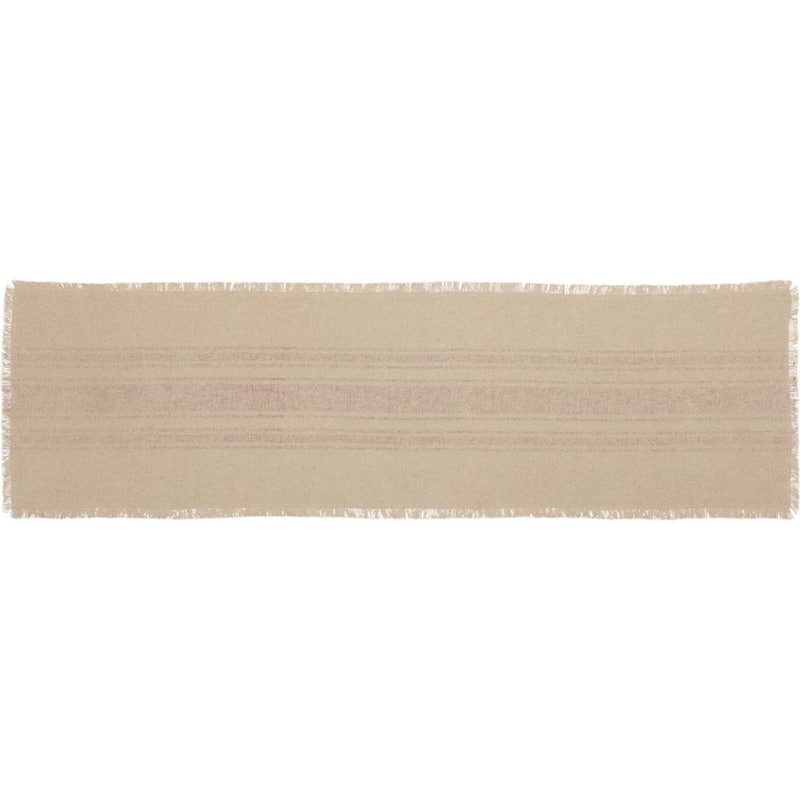Vintage Burlap Stripe Runner