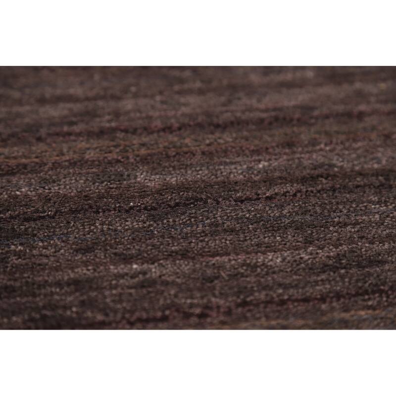 Tribal Brown Gabbeh Oriental Area Rug Handmade Wool Carpet - 8'1" x 9'8"