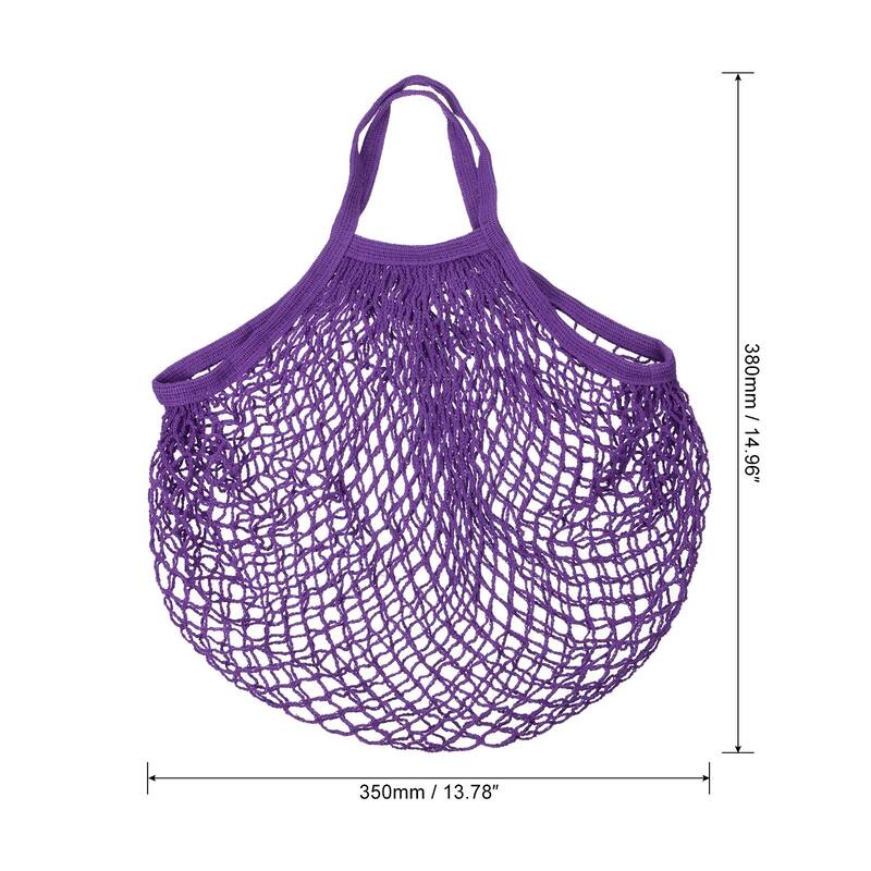 Cotton Mesh Bag, 15x13.8" Mesh Net String Grocery Bags, 2Pcs