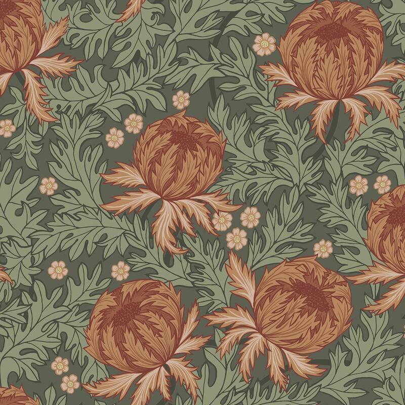 A-Street Prints Arthur Green Thistle Wallpaper