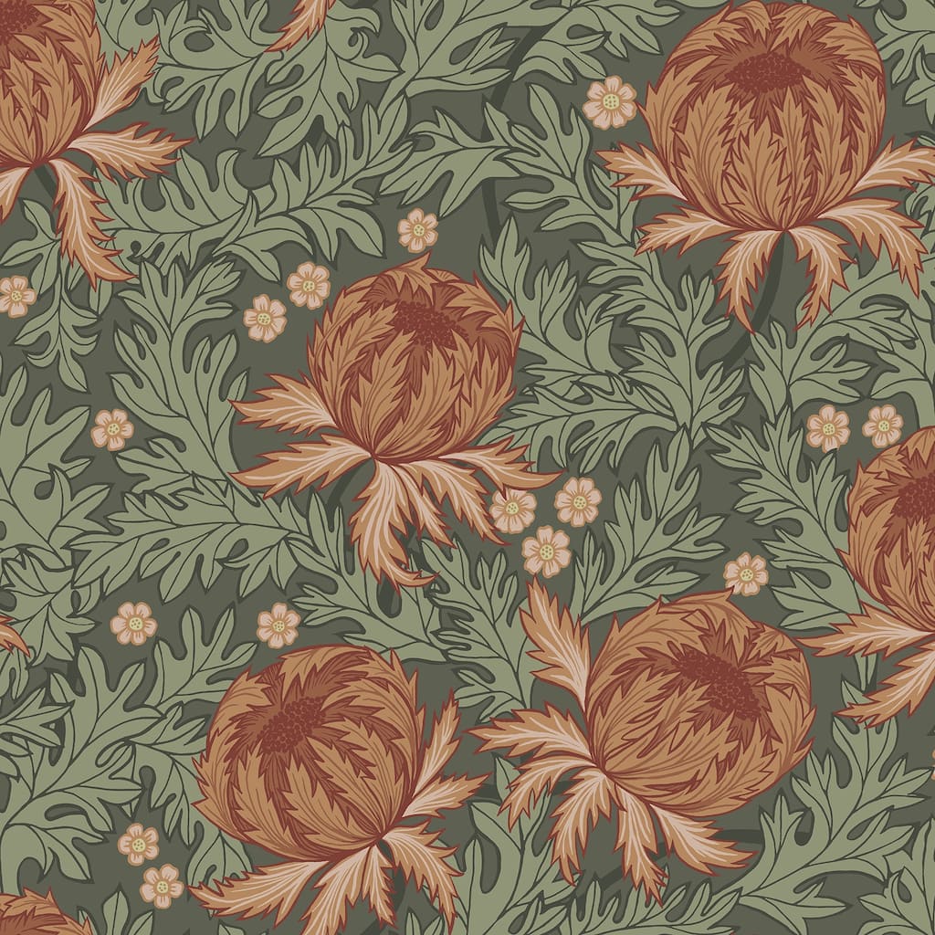 A-Street Prints Arthur Green Thistle Wallpaper