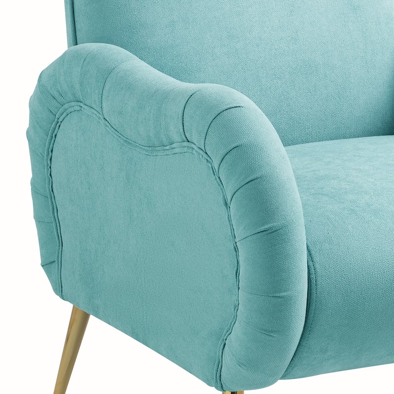 Accent Chair With Metal Gold Legs