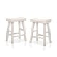 preview thumbnail 7 of 12, Howler Transitional 24-inch Saddle Stool (Set of 2) by Furniture of America