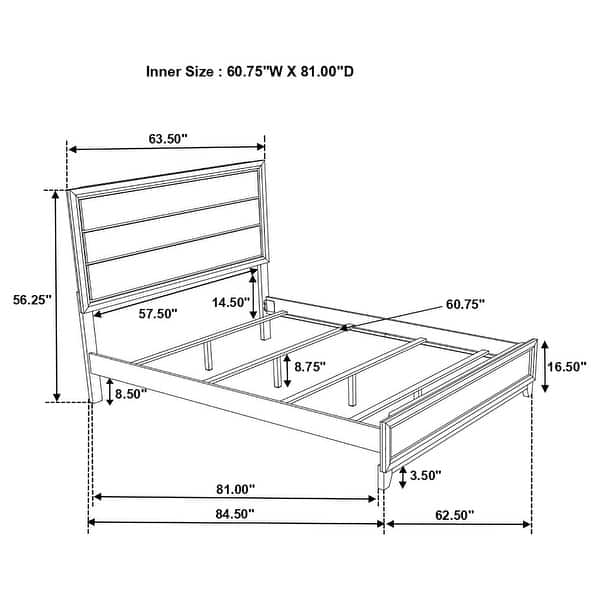 dimension image slide 1 of 47, Watson Transitional Panel Grey Oak Bedroom Set