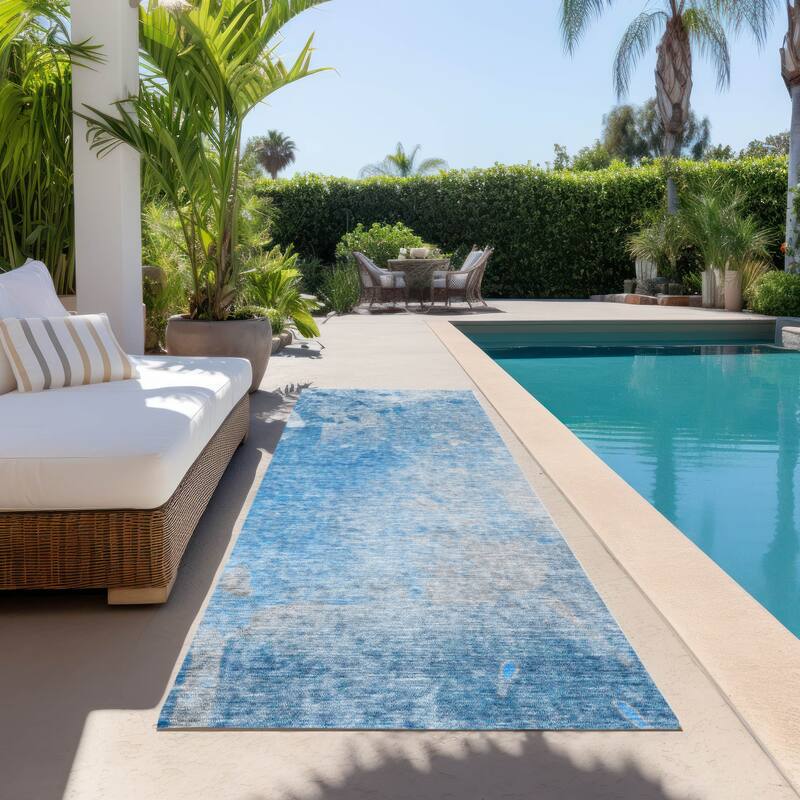 Alto Contemporary Abstract Weather Resistant Timeless Fusion Outdoor Rug
