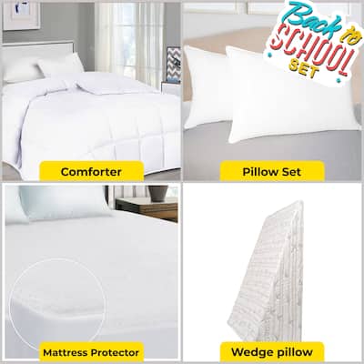 Superior Basics Bedroom Set, Stress-Free Bedding, Full/ Queen, White