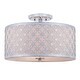 preview thumbnail 6 of 6, SAFAVIEH Lighting Hutch Flush 16-Inch Chrome 3-Light Mount Ceiling Light - 16" x 16" x 10.25"