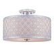 preview thumbnail 2 of 6, SAFAVIEH Lighting Hutch Flush 16-Inch Chrome 3-Light Mount Ceiling Light - 16" x 16" x 10.25"