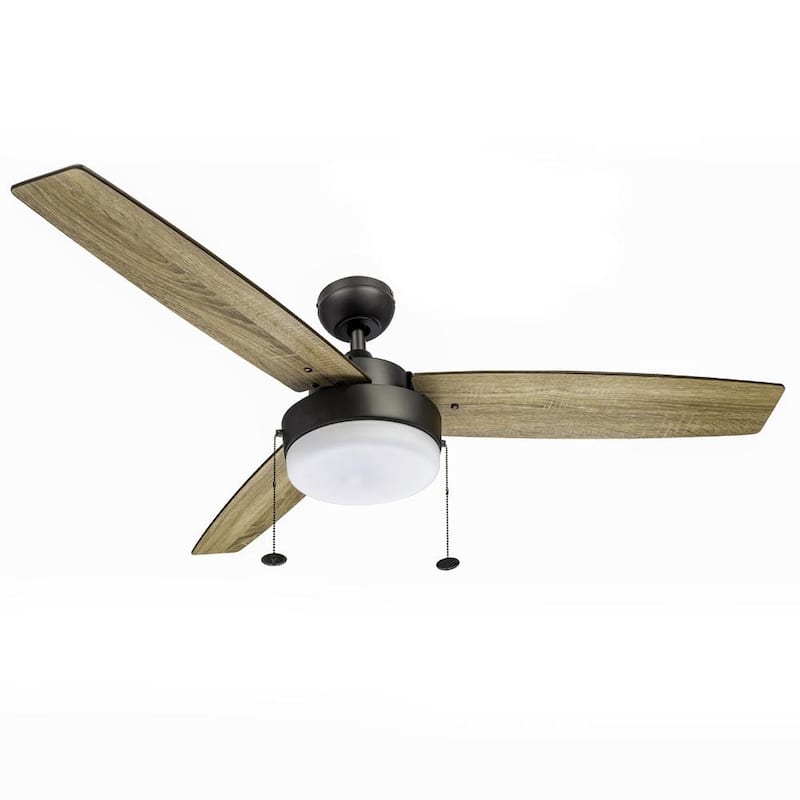 52" Copper Grove Andreas Espresso LED Ceiling Fan with 3 Barnwood Blades - 52-inch