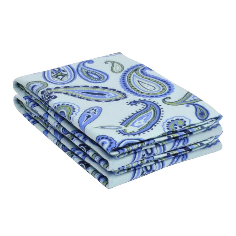 Superior Vintage Floral Paisley Flannel Cotton 2 Piece Pillowcase Set