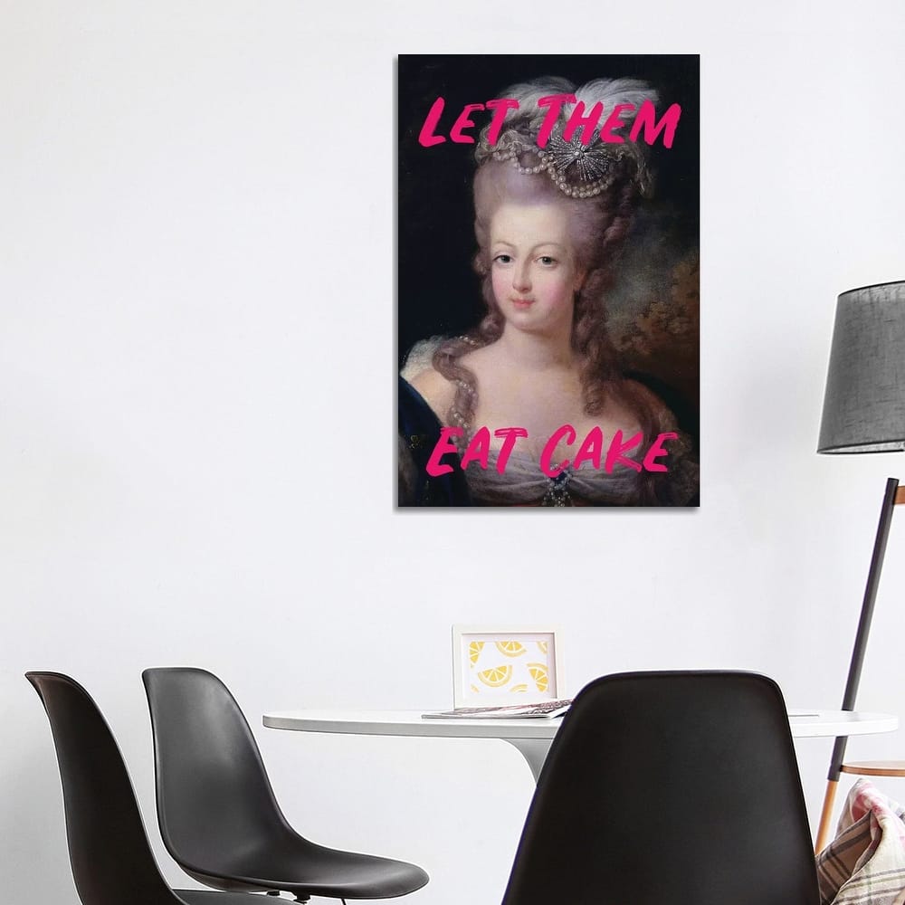 iCanvas "Marie Antoinette Hot Pink Text" by Ruby and B Canvas Print