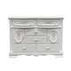 preview thumbnail 1 of 3, 6 Drawer and 2 Doors Wooden Dresser with Crystal-like Knob Handle in White Finish White - 6-drawer