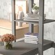 preview thumbnail 8 of 8, Multifunctional Design Wood Loft Bed with Built-in Desk, Safety Guardrails, Ladder, Full Size, Grey