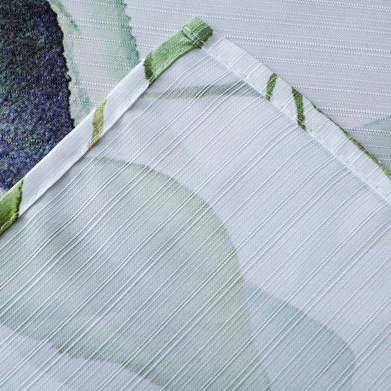 Dainty Home Florals 3D Textured Fabric Shower Curtain with 12 Metal Rollerball Hooks, 70" x 72"