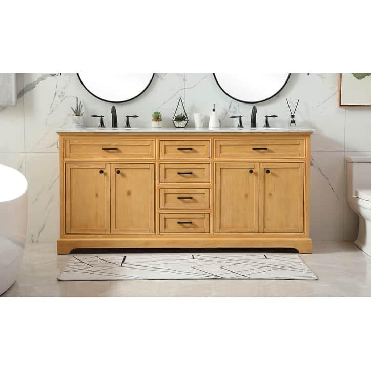 Elegant Lighting VF15072D Americana 72" Free Standing Double Basin