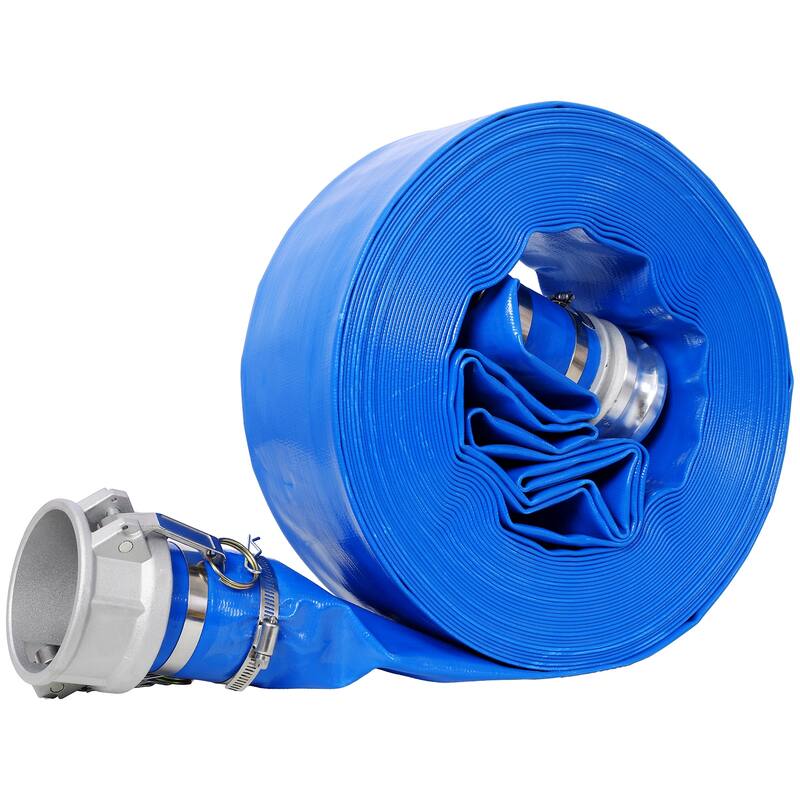 3" Heavy Duty Pool Backwash Hose, Reinforced PVC with Aluminum Camlock