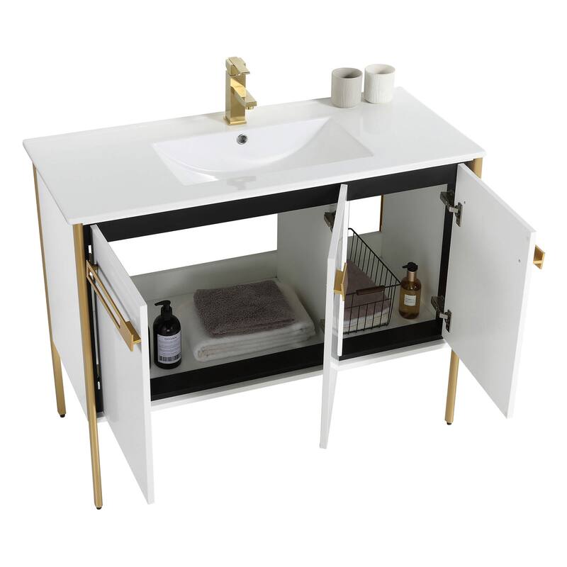 Fine Fixtures Oakville Bathroom Vanity with White Ceramic Sink
