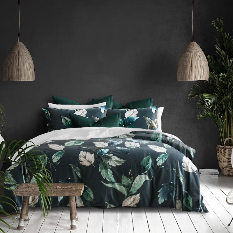 Leafshade Teal Duvet Cover Set