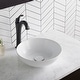 preview thumbnail 11 of 11, KRAUS 13 inch Viva Round White Porcelain Ceramic Vessel Bathroom Sink