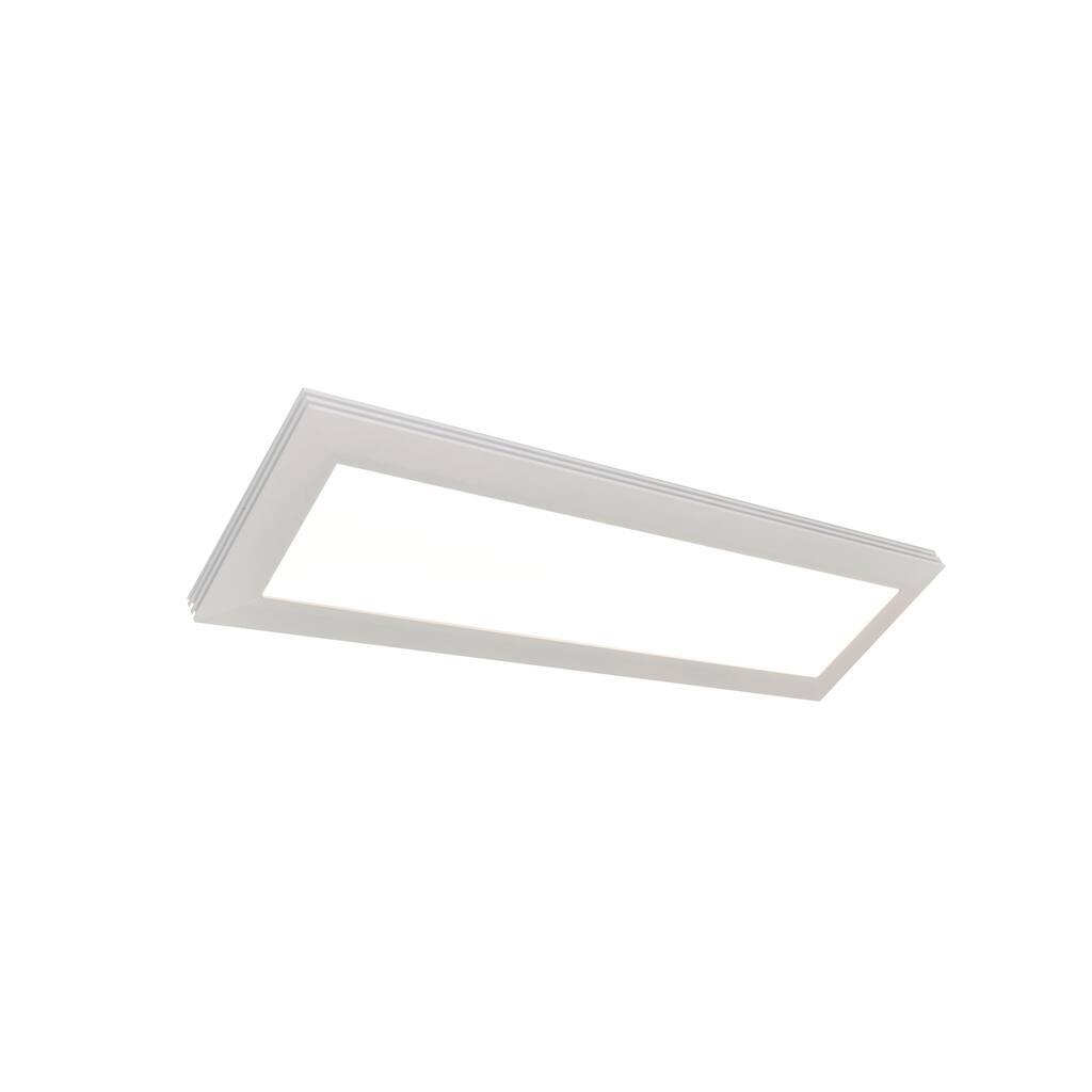 Sloane 27-inch ADA White LED Flush Mount, White Acrylic Shade
