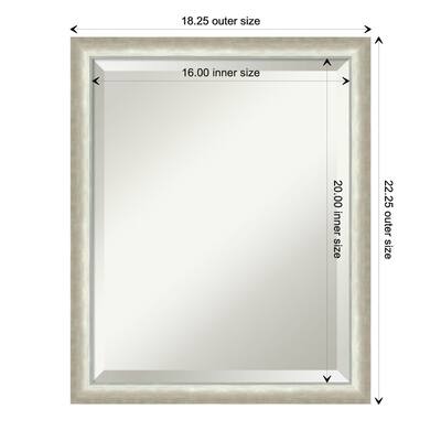 Two Tone Beveled Wood Framed Wall Mirror