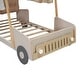 preview thumbnail 10 of 13, Wood Twin Size Car Bed with Pillow, Ceiling Cloth, LED and Canopy Frame, Wood Kid Bed Frame, No Box Spring Needed