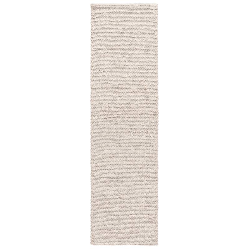 SAFAVIEH Handmade Natura Chisako Transitional Wool Rug - 2'3" x 8' Runner - Light Beige