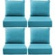 preview thumbnail 112 of 121, Gymojoy 24"x22"x6" Patio Thick Cushions & Pillows Set - Deep Seat Indoor/Outdoor Water & Fade Resistant Four Sets - Pale Blue