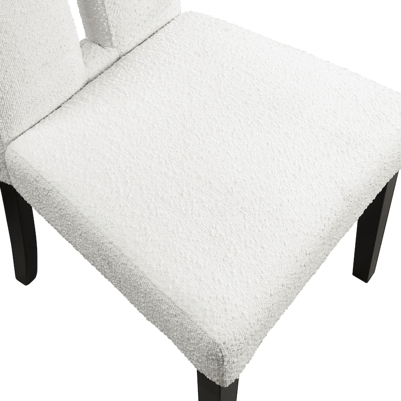 Lumina Modern White Upholstered Dining Chairs (Set of 2) by Furniture of America