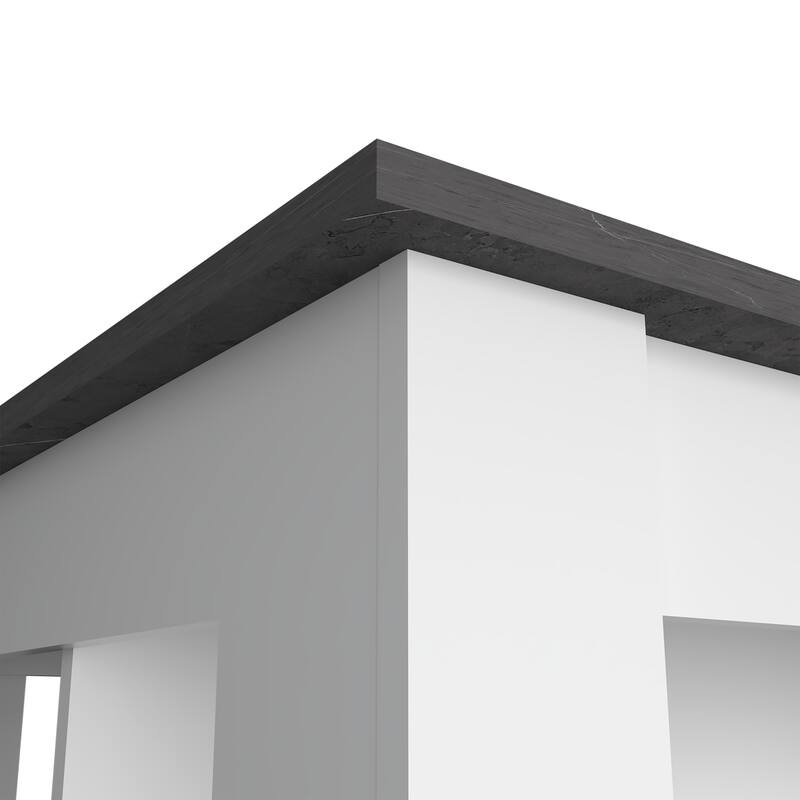 FM Furniture Brooklyn Kitchen Island with Open Storage