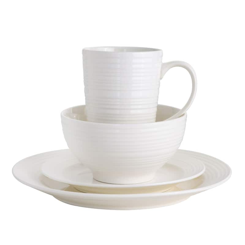 Gibson Home Amelia Court 16-Piece Dinnerware Set - White