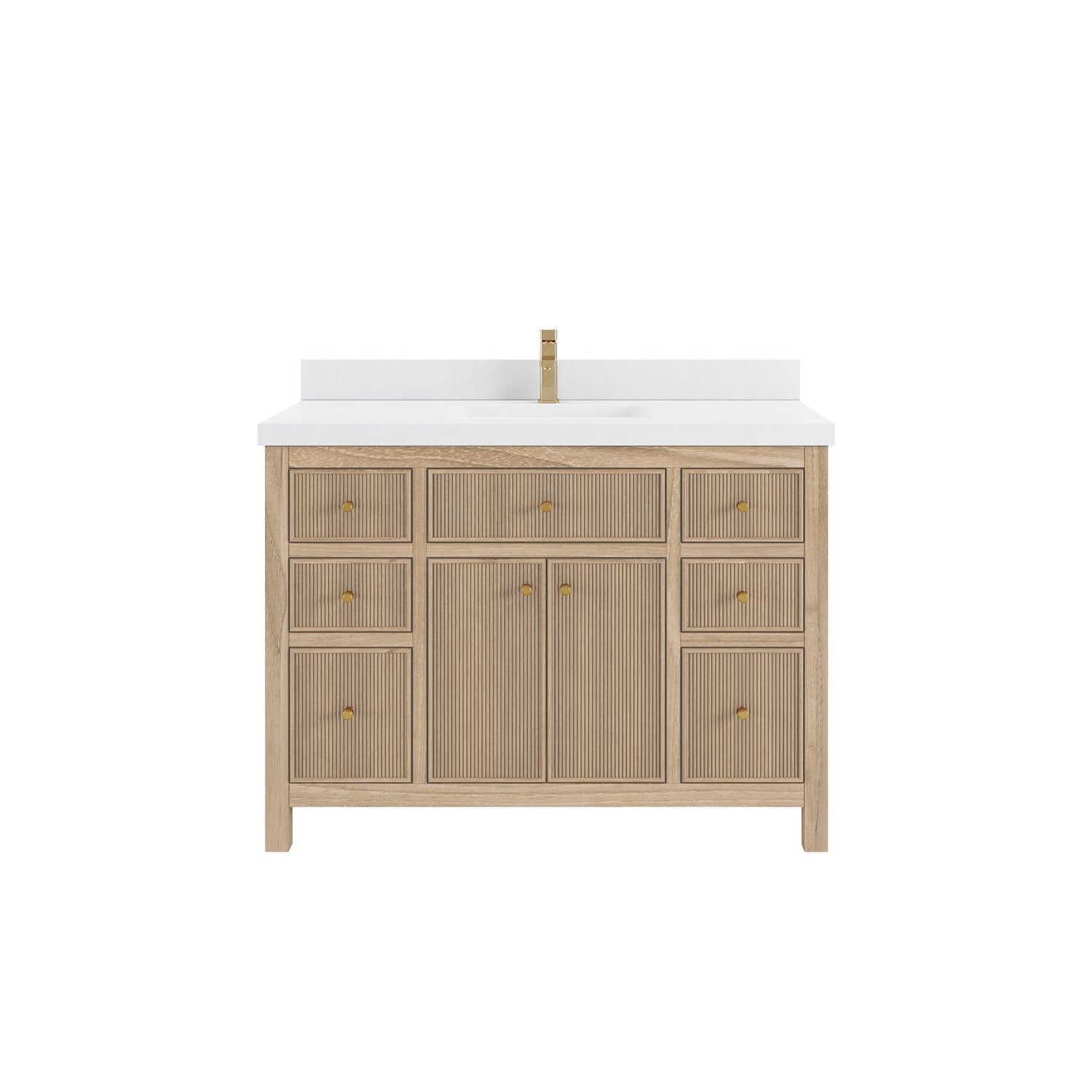 Willow Collections 48 in. W x 22 in. D Sonoma Teak Single Sink Bathroom Vanity with Countertop