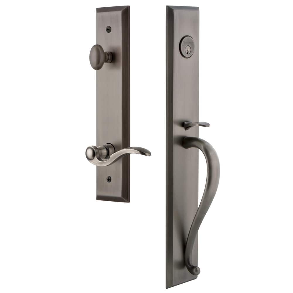 Grandeur Fifth Avenue Solid Brass Rose Left Handed Keyed Entry Single