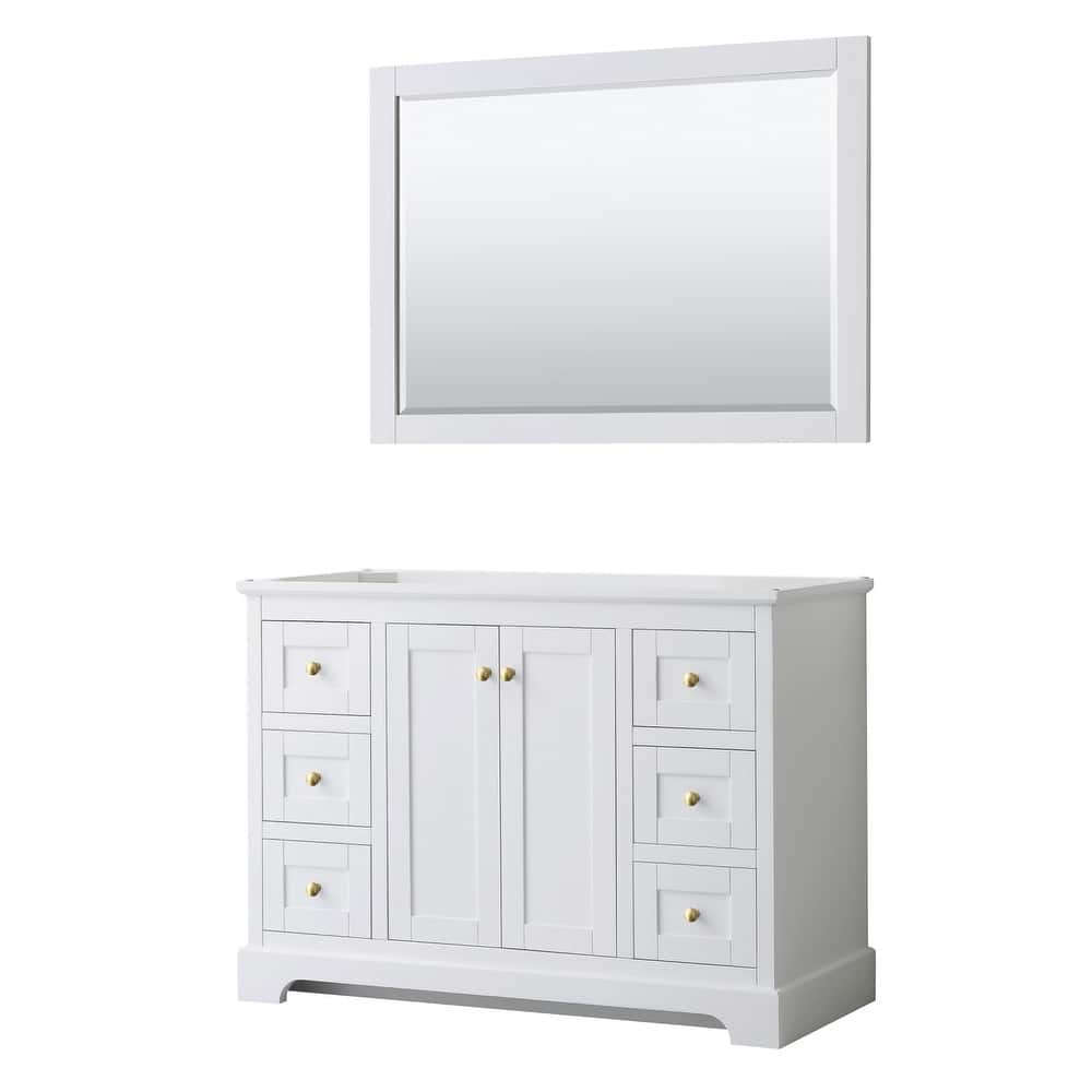 Wyndham Collection Avery 48" Single Free Standing Vanity Cabinet -
