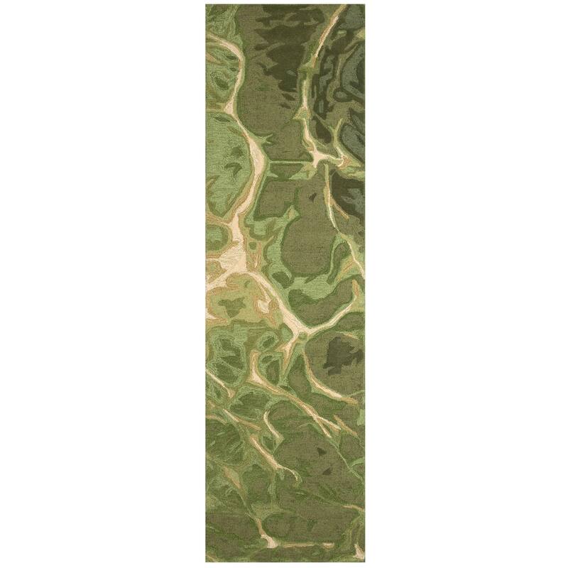 Liora Manne Corsica Handmade Abstract Water Art Indoor Wool Area Rug