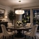 preview thumbnail 2 of 5, 24 in. 8-Light Gold Alabaster Chandelier - 24-inch