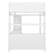 preview thumbnail 13 of 12, Off White Full Size Metal Loft Bed with Wardrobe And L-shaped Desk, Storage Cubes and Shelves for Kids, Teens, Adults